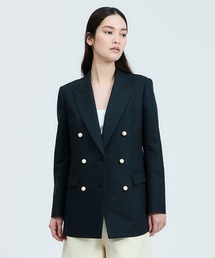 未使用【エストネーション】 コットンダブルブレストパールボタンジャケット ESTNATION（エストネーション）の「ESTNATION / コットンダブル