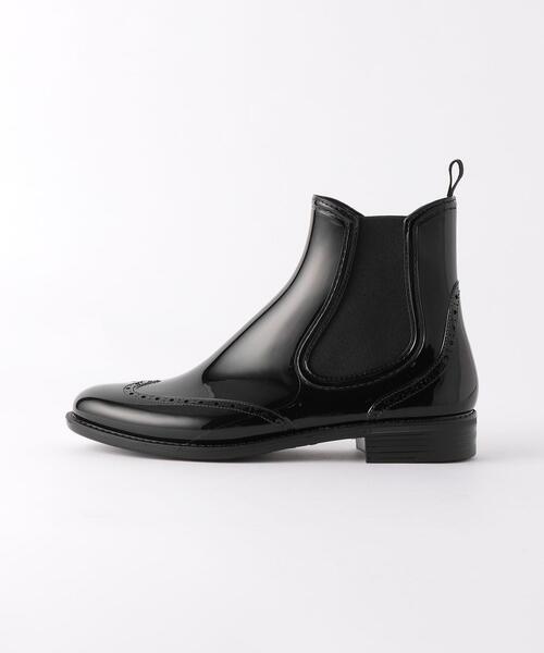 Traditional Weatherwear(トラディショナルウェザーウェア)の「< Traditional Weatherwear > サイドゴア ウイングチップ レイン ブーツ(レインシューズ・レディース・ブラック・39/38/37/36)」の3枚目の写真
