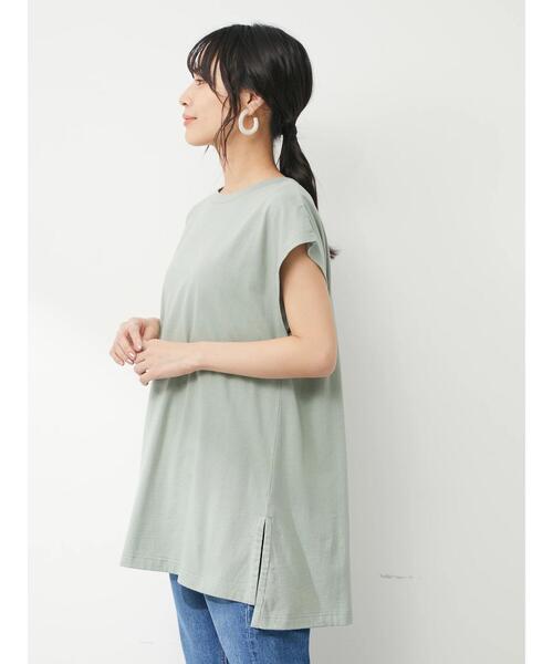 Petit fleur（プチフルール）の「・Petit Fleur フレンチスリーブカットチュニック（Tシャツ/カットソー・レディース・ブラック/オフホワイト/モカ/ライトカーキ・FREE）」の16枚目の写真