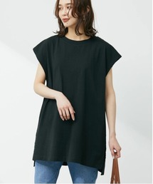 Petit fleur | ・Petit Fleur フレンチスリーブカットチュニック(Tシャツ/カットソー)