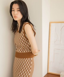 LOWRYS FARM | ジオメトリック柄ビスチェ　282848(ベスト)