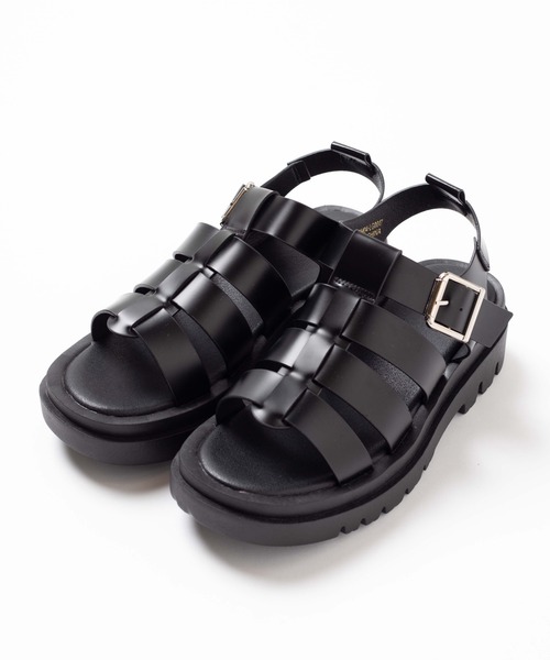 WEGO（ウィゴー）の「WEGO/PUベルトサンダル（サンダル・レディース・ブラック・MEDIUM/LARGE）」の9枚目の写真