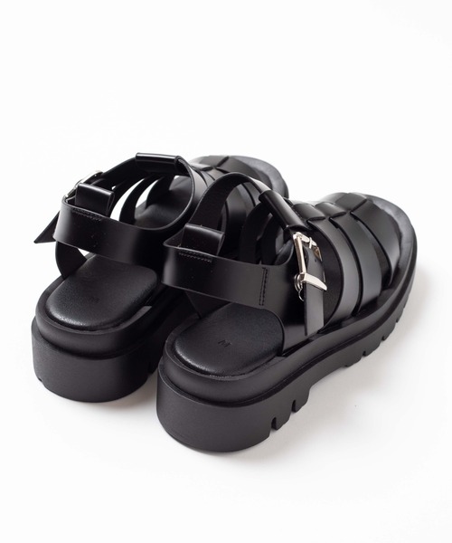 WEGO（ウィゴー）の「WEGO/PUベルトサンダル（サンダル・レディース・ブラック・MEDIUM/LARGE）」の5枚目の写真