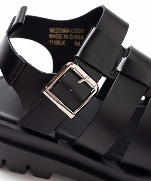 WEGO（ウィゴー）の「WEGO/PUベルトサンダル（サンダル・レディース・ブラック・MEDIUM/LARGE）」の3枚目の写真