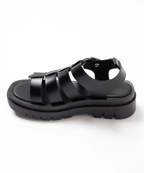 WEGO（ウィゴー）の「WEGO/PUベルトサンダル（サンダル・レディース・ブラック・MEDIUM/LARGE）」の4枚目の写真