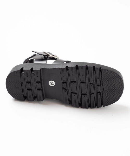 WEGO（ウィゴー）の「WEGO/PUベルトサンダル（サンダル・レディース・ブラック・MEDIUM/LARGE）」の6枚目の写真