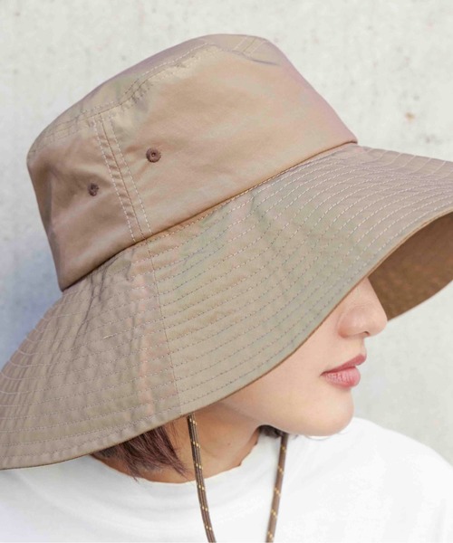 CONTROL FREAK / CTFK（コントロールフリーク）の「CONTROL FREAK(コントロールフリーク)ツバ広サファリハット（ハット・レディース・ブラック/カーキ/グリーン・FREE）」の5枚目の写真