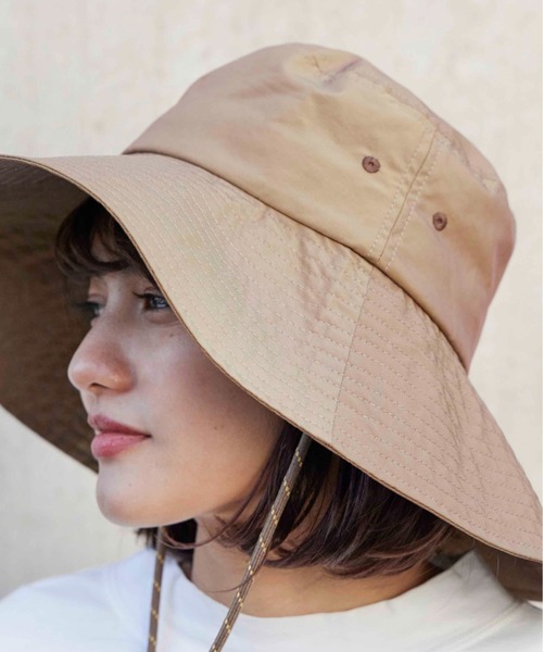 CONTROL FREAK / CTFK（コントロールフリーク）の「CONTROL FREAK(コントロールフリーク)ツバ広サファリハット（ハット・レディース・ブラック/カーキ/グリーン・FREE）」の6枚目の写真