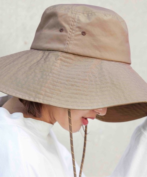 CONTROL FREAK / CTFK（コントロールフリーク）の「CONTROL FREAK(コントロールフリーク)ツバ広サファリハット（ハット・レディース・ブラック/カーキ/グリーン・FREE）」の7枚目の写真