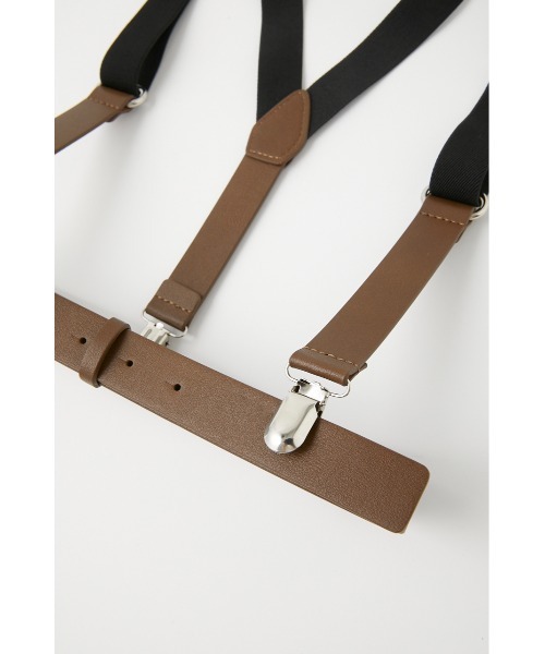 MOUSSY(マウジー)の「FAUX LEATHER サスペンダー(サスペンダー・レディース・ブラック/ベージュ・FREE)」の11枚目の写真