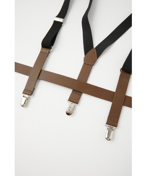 MOUSSY(マウジー)の「FAUX LEATHER サスペンダー(サスペンダー・レディース・ブラック/ベージュ・FREE)」の9枚目の写真