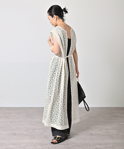 セール】リーフラッセルレース 2way ジレ ワンピース（ワンピース  