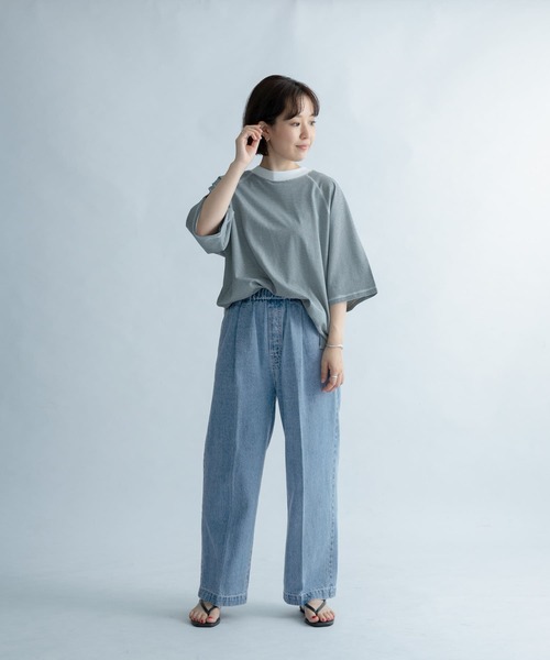 FORK&SPOON(フォークアンドスプーン)の「FORK&SPOON 綿麻デニムパンツ(デニムパンツ・レディース・ブルー系その他/ワンウォッシュ・1/2)」の21枚目の写真