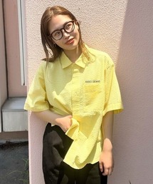 RODEO CROWNS WIDE BOWL | シアーサッカー半袖シャツ(シャツ/ブラウス)