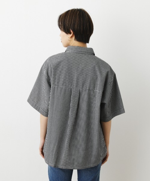 RODEO CROWNS WIDE BOWL（ロデオクラウンズワイドボウル）の「シアーサッカー半袖シャツ（シャツ/ブラウス・レディース・ホワイト/ネイビー/ブラック系その他/ライトイエロー・FREE）」の16枚目の写真