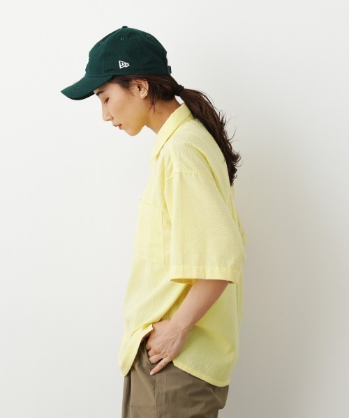 RODEO CROWNS WIDE BOWL（ロデオクラウンズワイドボウル）の「シアーサッカー半袖シャツ（シャツ/ブラウス・レディース・ホワイト/ネイビー/ブラック系その他/ライトイエロー・FREE）」の19枚目の写真