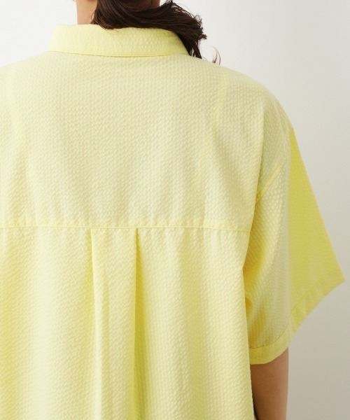 RODEO CROWNS WIDE BOWL（ロデオクラウンズワイドボウル）の「シアーサッカー半袖シャツ（シャツ/ブラウス・レディース・ホワイト/ネイビー/ブラック系その他/ライトイエロー・FREE）」の20枚目の写真