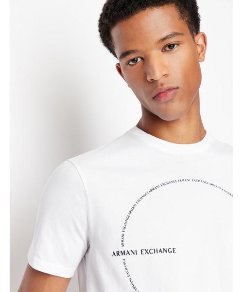 ARMANI EXCHANGE（アルマーニエクスチェンジ）の「【A|X アルマーニ エクスチェンジ】サークルロゴデザイン　半袖クルーネックTシャツ/REGULAR（Tシャツ/カットソー・メンズ・ホワイト/ブラック・MEDIUM/SMALL/LARGE/X-LARGE/X-SMALL）」の7枚目の写真