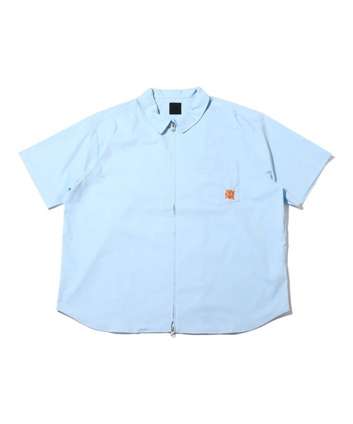 ANNA SUI（アナスイ）の「ANNA SUI Archive ワンポイント刺繍ロゴ ジップアップシャツ【SP】（シャツ/ブラウス・メンズ・ブラック/ブルー/ベージュ・M/XL/L）」の3枚目の写真