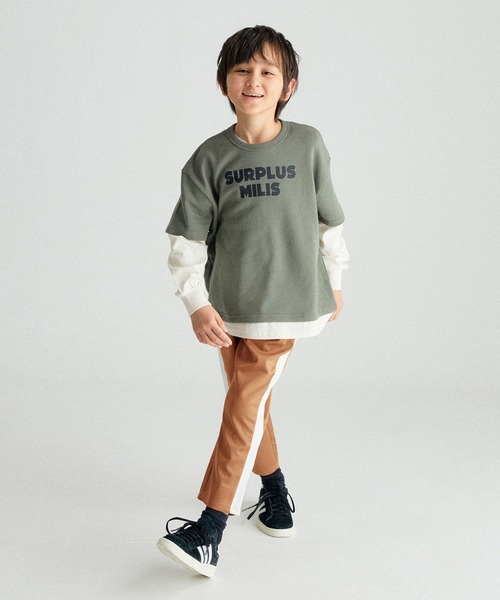 GENERATOR（ジェネレーター）の「GENERATOR/ジェネレーター MILIS レイヤードプルオーバー（その他トップス・キッズ・アッシュグレー/ブラック/カーキ・M/L/XL）」の6枚目の写真