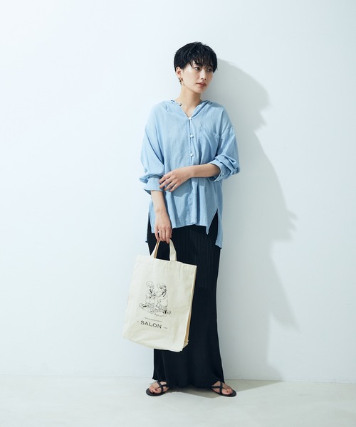 SALON adam et rope'(サロン アダム エ ロペ)の「【Ryuto Miyake for SALON】マルシェトートバッグ(トートバッグ・レディース・ブラック/ブラック系その他/ブラック系その他2/ブラック系その他3・FREE)」の5枚目の写真