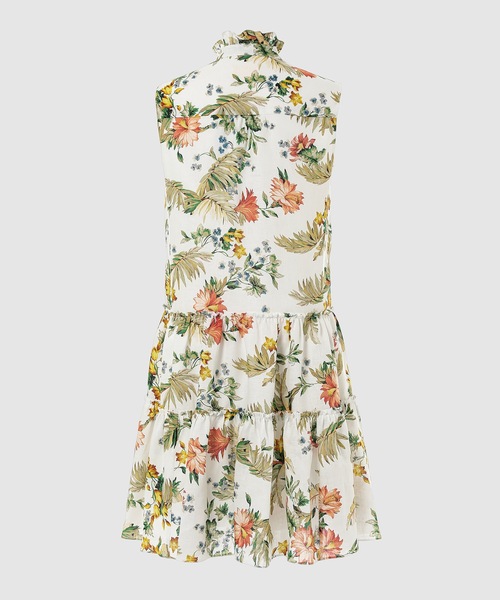 Erdem(アーデム)の「SLEEVELESS MINI DRESS WITH RUFFLE AT NECK(ワンピース・レディース・ホワイト・6)」の4枚目の写真