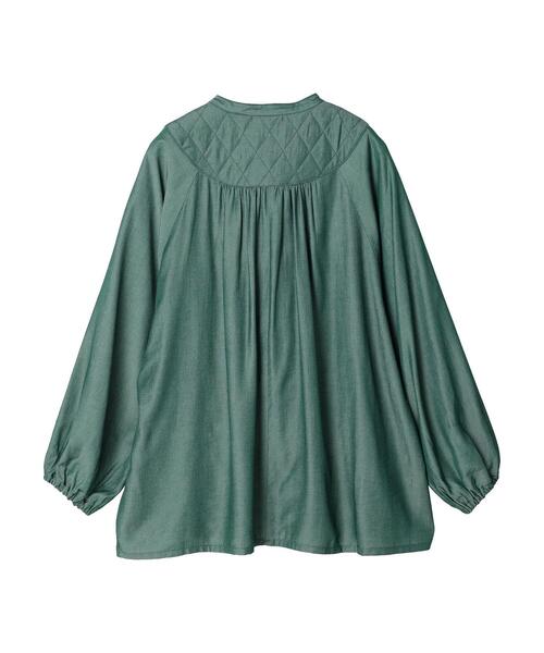 CRAFT STANDARD BOUTIQUE（クラフトスタンダードブティック）の「キルティング切替ブラウス　＊◆（シャツ/ブラウス・レディース・カーキ/マスタード/ネイビー/ブラウン・FREE）」の19枚目の写真