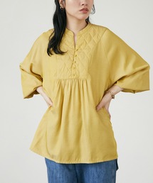 キルティング切替ブラウス　＊◆