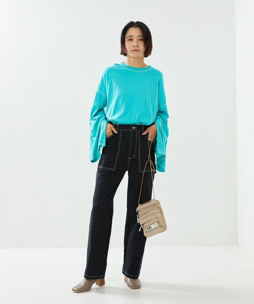 「FREAK'S STORE」 長袖シャツ フリ- ピンク レディース FREAK'S STORE シアーシャツ 長袖ブラウス ピンク レディース