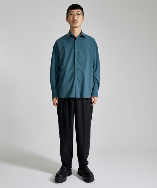 city(シティ)の「COLOR BLOCK PLACKET LS SHIRT/リラックスルーズシャツ(シャツ/ブラウス・メンズ・ライトグレー/ネイビー/ライトブルーグレー・1/2/3)」の6枚目の写真