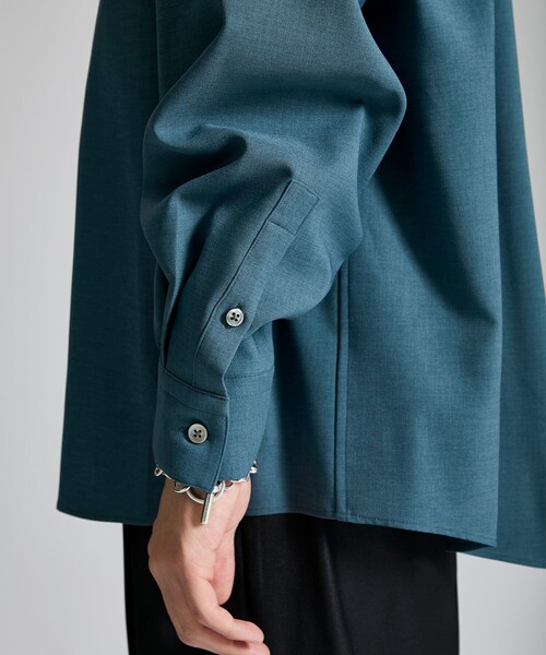 city(シティ)の「COLOR BLOCK PLACKET LS SHIRT/リラックスルーズシャツ(シャツ/ブラウス・メンズ・ライトグレー/ネイビー/ライトブルーグレー・1/2/3)」の12枚目の写真