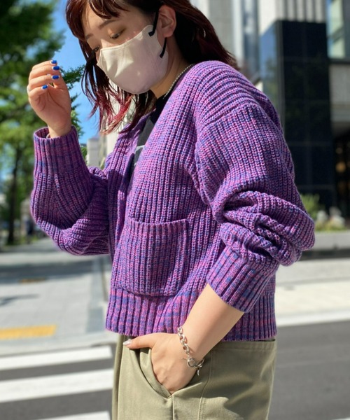 CPCM(シーピーシーエム)の「MIX糸カーディガン(カーディガン/ボレロ・レディース・グリーン/アイボリー/パープル/ブラウン・FREE)」の11枚目の写真