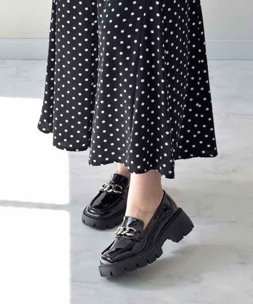 Bridget Birkin（ブリジットバーキン）の「【Bridget Birkin】ボリュームソールチェーンローファー(521644)（ローファー・レディース・ブラック/ブラック系その他・L/M/LL/S）」の14枚目の写真