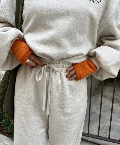 nemne store(ネンネストア)の「【低身長用サイズあり】裏起毛スウェットパンツ(スウェットパンツ・レディース・オートミール/ブルー・SMALL/MEDIUM)」の6枚目の写真