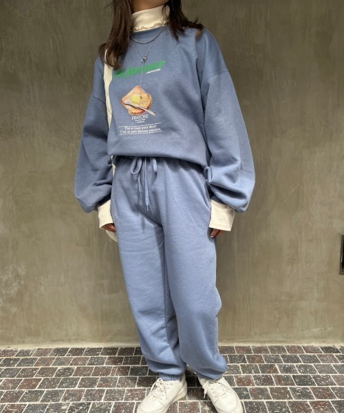 nemne store(ネンネストア)の「【低身長用サイズあり】裏起毛スウェットパンツ(スウェットパンツ・レディース・オートミール/ブルー・SMALL/MEDIUM)」の11枚目の写真