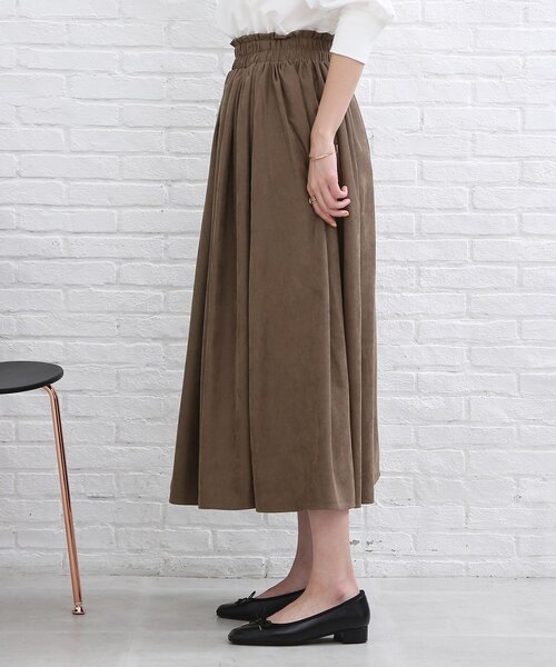 SHOO・LA・RUE(シューラルー)の「◆【ウエストが全部ゴム!】マイクロコール スカート(スカート・レディース・アイボリー/ブラック/ダークグリーン/マスタード/ブラウン系その他・00)」の19枚目の写真