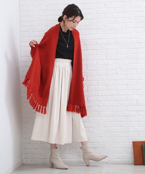 SHOO・LA・RUE(シューラルー)の「◆【ウエストが全部ゴム!】マイクロコール スカート(スカート・レディース・アイボリー/ブラック/ダークグリーン/マスタード/ブラウン系その他・00)」の20枚目の写真