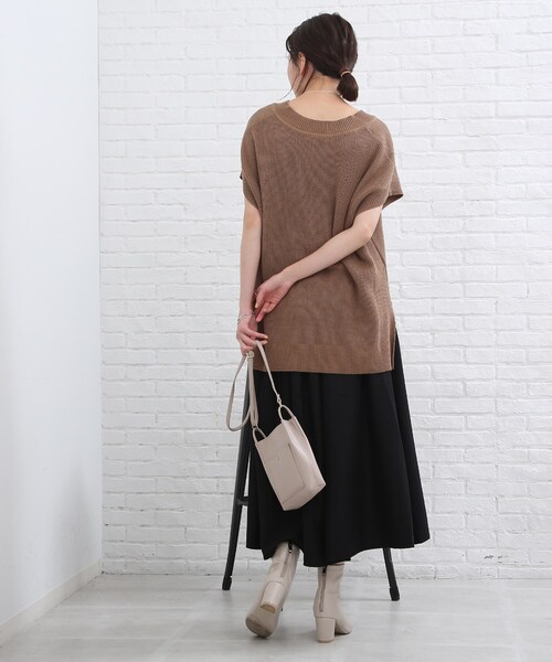 SHOO・LA・RUE(シューラルー)の「◆【ウエストが全部ゴム!】マイクロコール スカート(スカート・レディース・アイボリー/ブラック/ダークグリーン/マスタード/ブラウン系その他・00)」の12枚目の写真