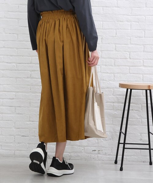 SHOO・LA・RUE(シューラルー)の「◆【ウエストが全部ゴム!】マイクロコール スカート(スカート・レディース・アイボリー/ブラック/ダークグリーン/マスタード/ブラウン系その他・00)」の13枚目の写真