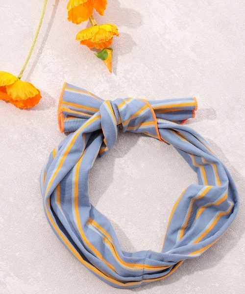 チチカカ（チチカカ）の「ボーダーヘアバンド（ヘアバンド・レディース・グレー/ピンク/ブルー・FREE）」の3枚目の写真