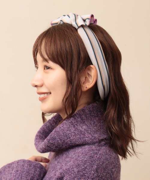 チチカカ（チチカカ）の「ボーダーヘアバンド（ヘアバンド・レディース・グレー/ピンク/ブルー・FREE）」の11枚目の写真