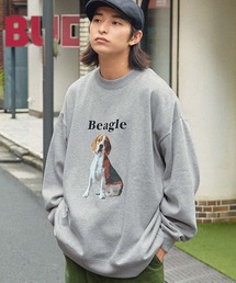 MONO-MART | ドッグ レトロプリント ビッグシルエットクルーネックスウェット(スウェット)