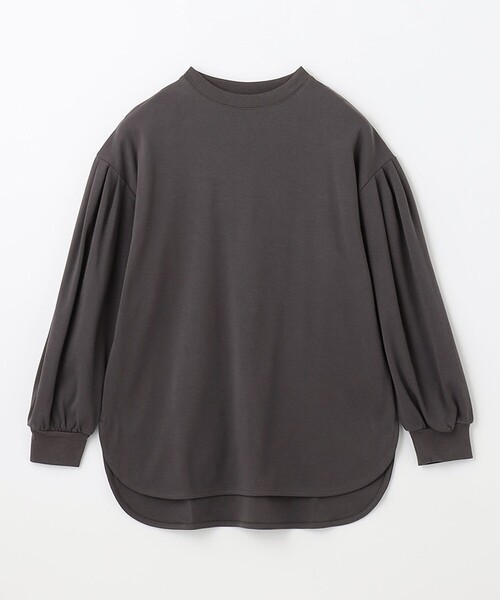 ANY(エニィ)の「プレミアム モックネック長袖Tシャツ(Tシャツ/カットソー・レディース・ライトグレー系/グリーン系/ワイン系/グレー系・F)」の13枚目の写真