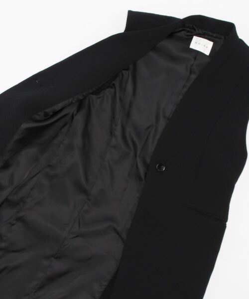 NOISE MAKER（ノイズメーカー）の「ノーカラーロングベスト（ベスト・レディース・ブラック・36/38）」の5枚目の写真