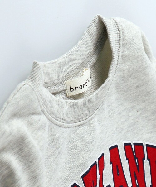 BRANSHES(ブランシェス)の「【カラバリ】カレッジロゴトレーナー(スウェット・キッズ・ブルー/レッド/ネイビー/ブラック/杢グレー・110/140/160/90/100/120/130/150)」の14枚目の写真