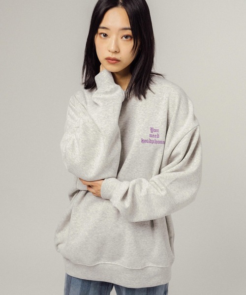 Ressaca(レサーカ)の「オーバーサイズ ワンポイントロゴ刺繍 ビッグシルエット クルーネックスウェット(スウェット・メンズ・オレンジ/ブラウン/グレー/アッシュグレー/ブラック/グリーン/ブルー・XL/L/M)」の14枚目の写真