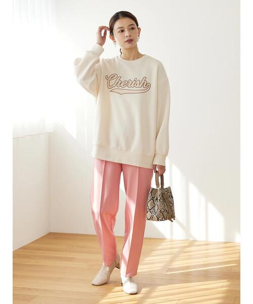 RAY CASSIN FAVORI（レイカズンフェバリ）の「・RAY CASSIN サテンロゴ刺繍スウェット＊（スウェット・レディース・アイボリー/ボルドー/グリーン/ブラック・FREE）」の19枚目の写真