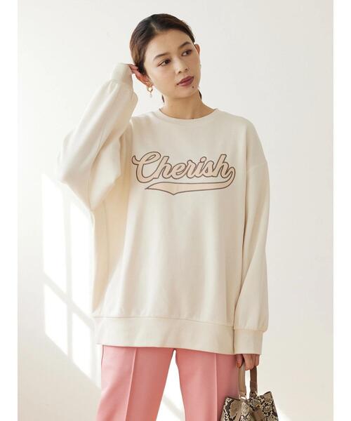 RAY CASSIN FAVORI（レイカズンフェバリ）の「・RAY CASSIN サテンロゴ刺繍スウェット＊（スウェット・レディース・アイボリー/ボルドー/グリーン/ブラック・FREE）」の15枚目の写真