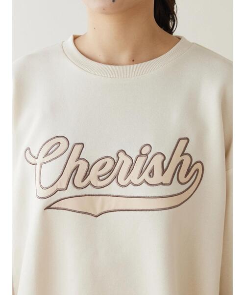 RAY CASSIN FAVORI（レイカズンフェバリ）の「・RAY CASSIN サテンロゴ刺繍スウェット＊（スウェット・レディース・アイボリー/ボルドー/グリーン/ブラック・FREE）」の6枚目の写真