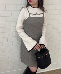 OLIVE des OLIVE | 胸刺繍プチハイフレア袖ニット(ニット/セーター)